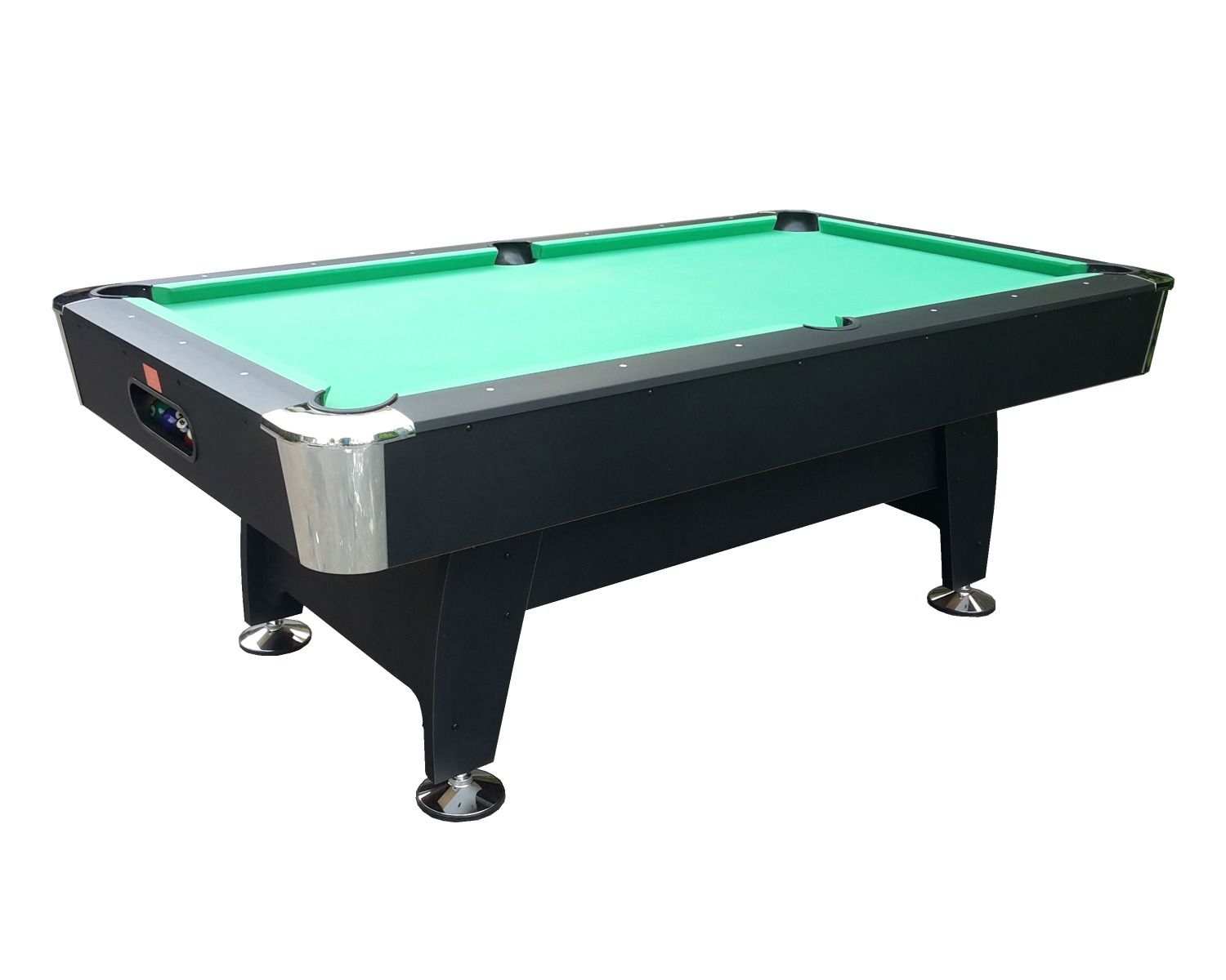 Biliardo regolamentare BLACK NORMAN LIGHT (panno verde) con ritorno di palla