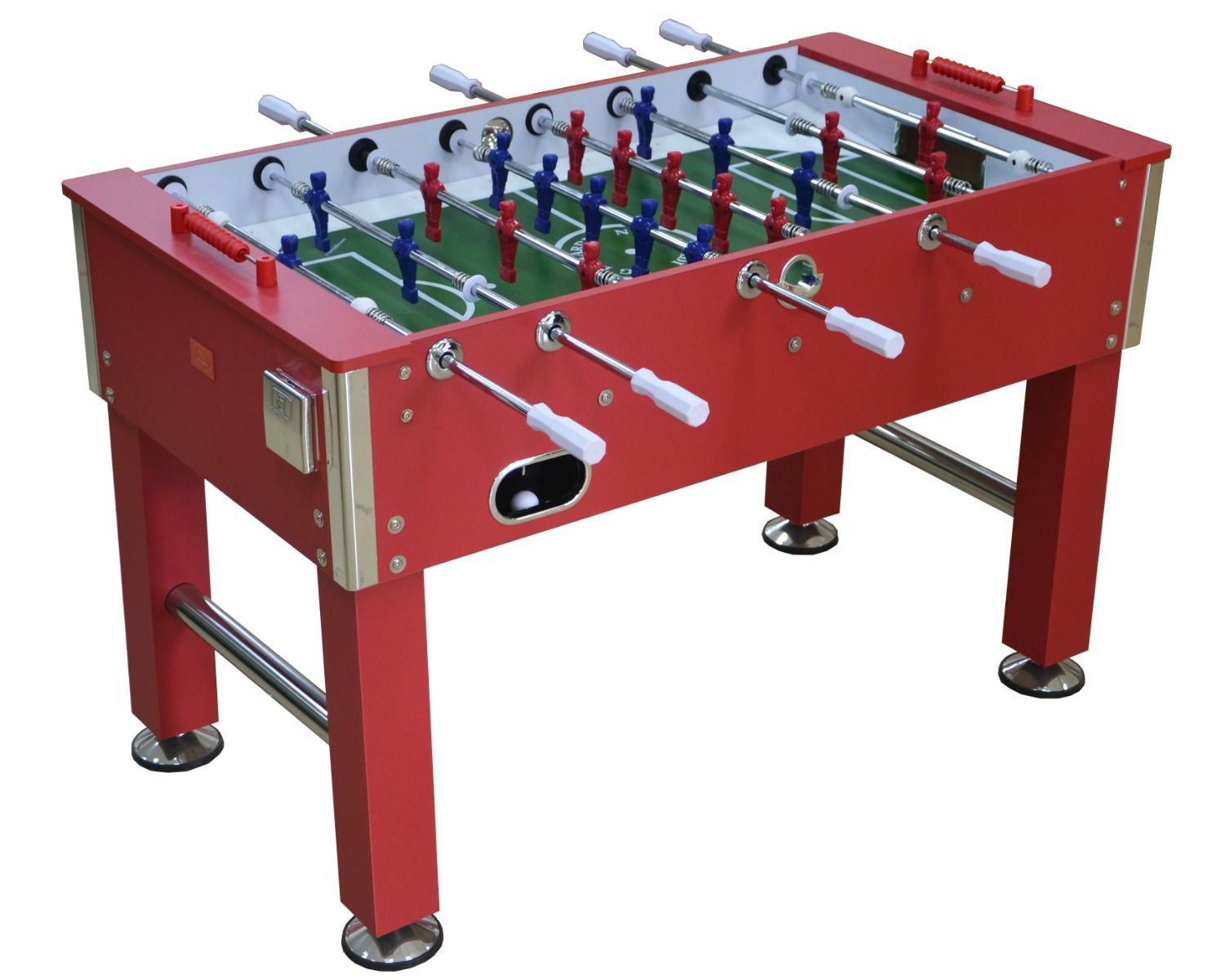 Calcio Balilla ANDROMEDA ROSSO - aste telescopiche - vetro temperato