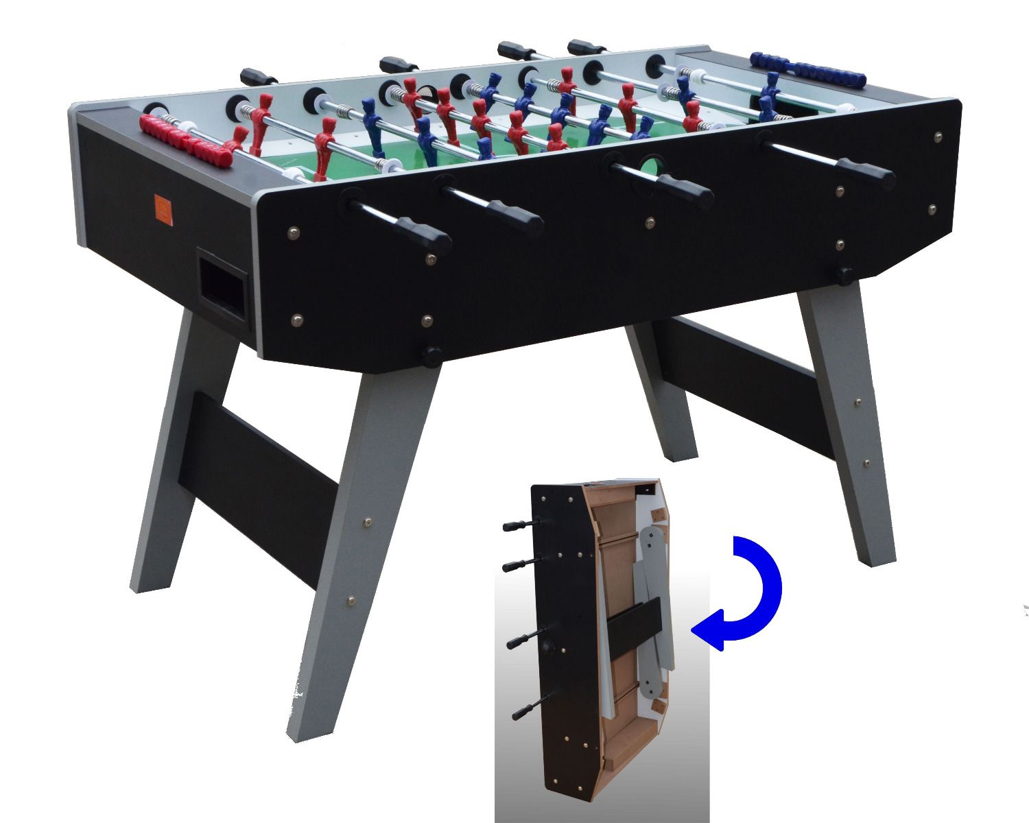 Calcio Balilla OSTRAGON - aste telescopiche - vetro temperato