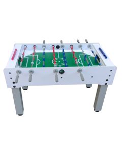 Calcio Balilla PLUTONE BIANCO - aste telescopiche - vetro temperato