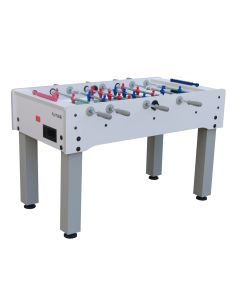 Calcio Balilla PLUTONE BIANCO - aste telescopiche - vetro temperato