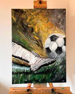 Dipinto - L&rsquo;Attimo del Tiro (75x55 cm)