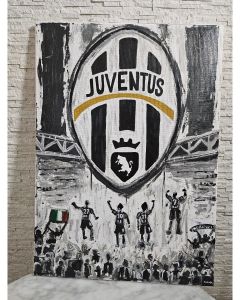 Dipinto Vittoria Bianconera su tela