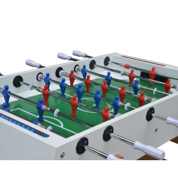 Calcio Balilla Adone BIANCO - aste telescopiche - vetro temperato