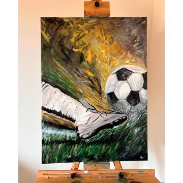 Dipinto - L’Attimo del Tiro (75x55 cm)