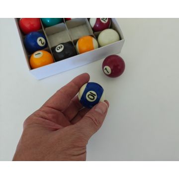 Set 16 Biglie per biliardo (Diam. 38 mm) - misura ridotta