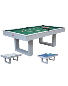 Biliardo Tavolo SENECA BIANCO (214 cm) 3 in 1
