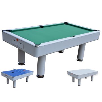 Biliardo FENICE BIANCO trasformabile in tavolo e ping pong
