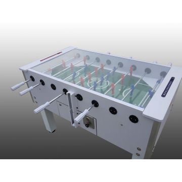 Calcio Balilla APACHES BIANCO (gettoniera) piano di gioco coperto - aste telescopiche