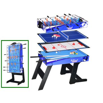 Tavolo multigioco OCEANO 4 in 1 - pieghevole in verticale